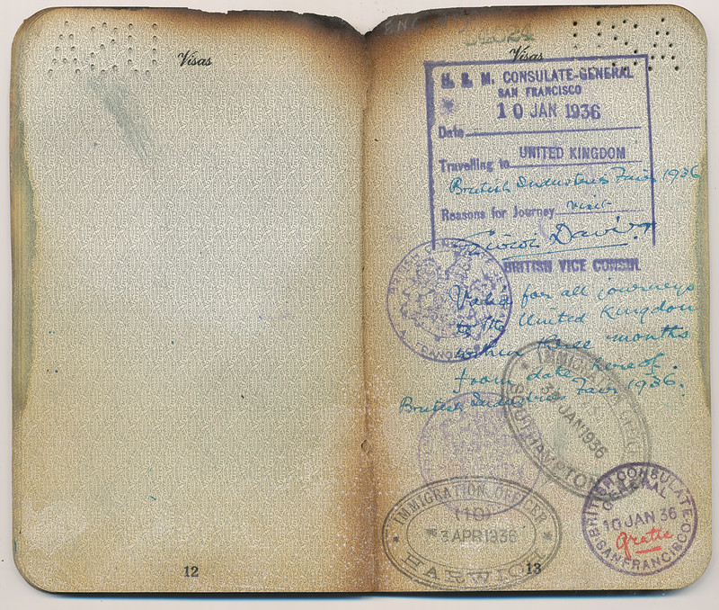 Old, used passport